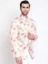 Vastramay Men's Peach Silk Blend Jodhpuri