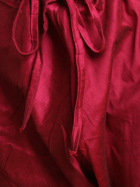 Vastramay Men's Peach Silk Blend Jodhpuri With Purple Cotton Silk Blend Kurta and Pyjama Set