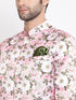 Vastramay Men's Pink Silk Blend Jodhpuri
