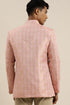 VASTRAMAY Pink Banarasi Brocade Jodhpuri Bapp Beta Set