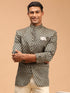 Vastramay Men's Black Woven Jodhpuri