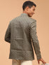 Vastramay Men's Black Woven Jodhpuri