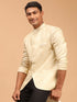 Vastramay Men's Cream Woven Jodhpuri