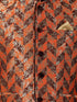 VASTRAMAY Men's Orange Cotton Silk Blend Ethnic Jacket