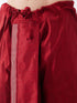 Vastramay Men's Cream And Maroon Silk Blend Kurta And Dhoti Set