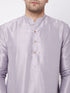 Vastramay Men's Lavender Silk Blend Kurta and Pyjama Set