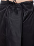 Vastramay Men's Mustard And Black Silk Blend Dhoti Kurta Set