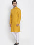 Vastramay Mustard Cotton Baap Beta Kurta Pyjama Set