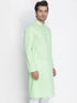 Vastramay Men's Mint Green Cotton Kurta