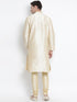 Vastramay Vastramay Men's Gold Zari Weaved Kurta Pyjama Set