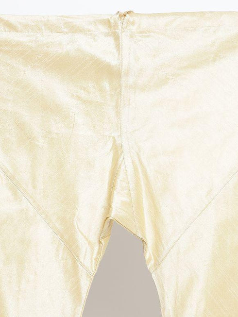 Vastramay Vastramay Men's Gold Zari Weaved Kurta Pyjama Set