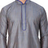VASTRAMAY Men's Grey Cotton Silk Blend Kurta and Pyjama Set