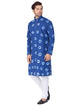 Vastramay Men's Blue Cotton Kurta and Pyjama Set