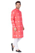 VASTRAMAY Men's Pink Cotton Kurta and Pyjama Set
