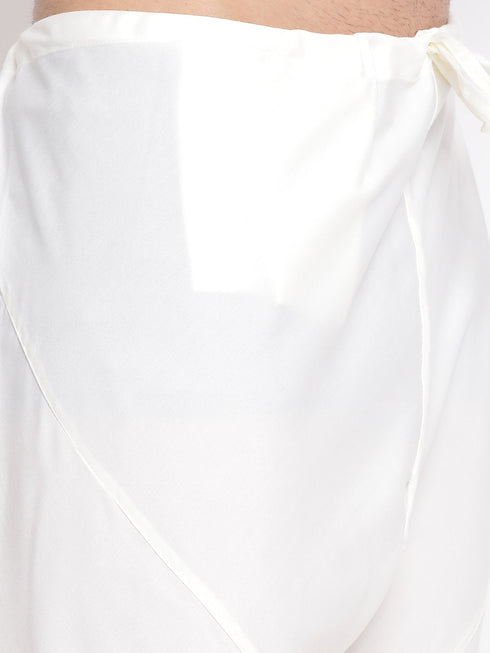 VASTRAMAY Men's Green Cotton Blend Kurta and Pyjama Set