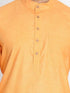 Vastramay Men's Orange Cotton Blend Kurta and Pyjama Set