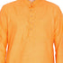 Vastramay Men's Orange Linen Kurta and Pyjama Set