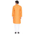 Vastramay Men's Orange Linen Kurta and Pyjama Set