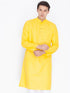 Vastramay Men's Yellow Linen Kurta