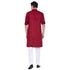 Vastramay Men's Maroon Cotton Kurta And Pyjama Set