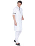 Vastramay Men's White Cotton Kurta and Pyjama Set