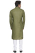 VASTRAMAY Men's Green Cotton Blend Kurta and Pyjama Set