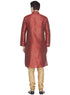 VASTRAMAY Men's Maroon Cotton Silk Blend Kurta and Pyjama Set