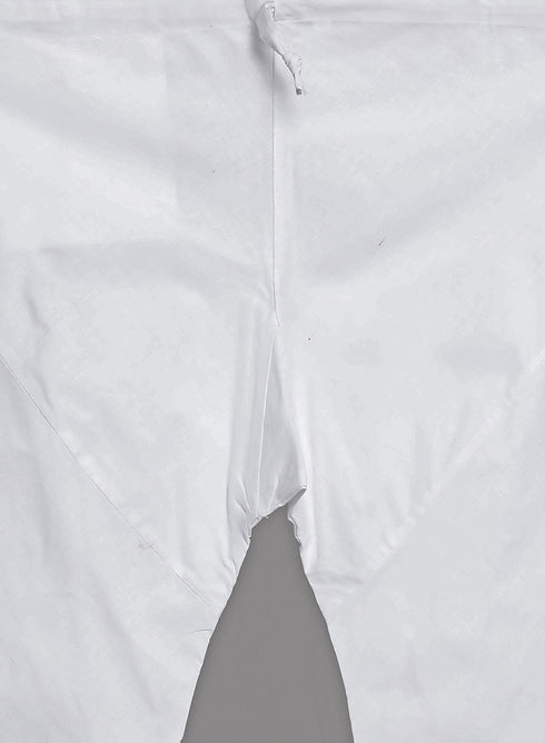 Vastramay Men's Cream Cotton Blend Kurta and Pyjama Set