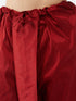 Vastramay Men's Maroon Silk Blend Kurta And Dhoti Set