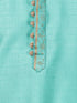 Vastramay Men's Green Cotton Silk Blend Kurta and Pyjama Set