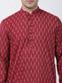 Vastramay Men's Maroon Pure Cotton Kurta