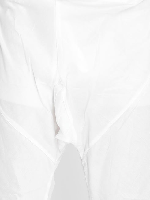 VASTRAMAY Men's Green Cotton Blend Kurta and Churidar Set