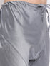 Vastramay Men's Grey Cotton Silk Blend Kurta and Churidar Set