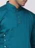 Vastramay Men's Blue Cotton Blend Kurta