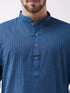 Vastramay Pure Handloom Cotton Blue and White Baap Beta Kurta Pyjama set