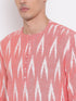 VASTRAMAY Men's Pink Cotton Kurta and Pyjama Set