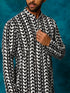 Vastramay Men's Black Pure Cotton Chikankari Kurta Pyjama Set