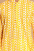 VASTRAMAY Men's Orange Pure Cotton Chikankari Kurta Pant With Prayer Cap