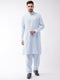 Vastramay Men's Blue Cotton Blend Kurta and Pyjama Set