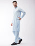 Vastramay Men's Blue Cotton Blend Kurta and Pyjama Set