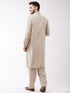Vastramay Men's Green Cotton Blend Kurta and Pyjama Set