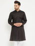 Vastramay Black Cotton Baap Beta Kurta