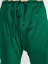 Vastramay Men's Green Silk Blend Kurta Pyjama Set