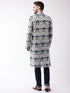 Vastramay Men's Printed Cotton Silk Blend Kurta