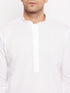 Vastramay Men's White Kurta And Pajama Set