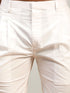 Vastramay Men's Mustard Cotton Kurta With White Pant Set