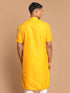 Vastramay Men's Mustard Solid Kurta