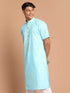 Vastramay Men's Blue Solid Kurta