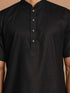 Vastramay Men's Black Solid Kurta