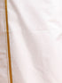 Vastramay Men's Yellow Pure Cotton Striped Kurta And Mundu Set